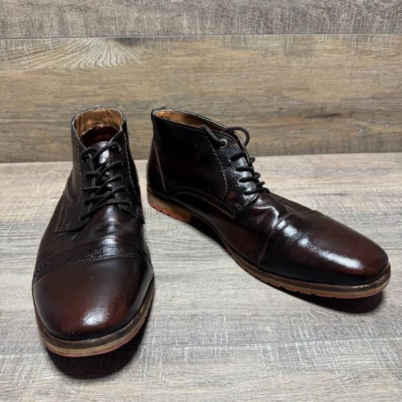 Steve Madden Brown Leather Chukka Boots Men's Size 12 - Picture 5 of 6